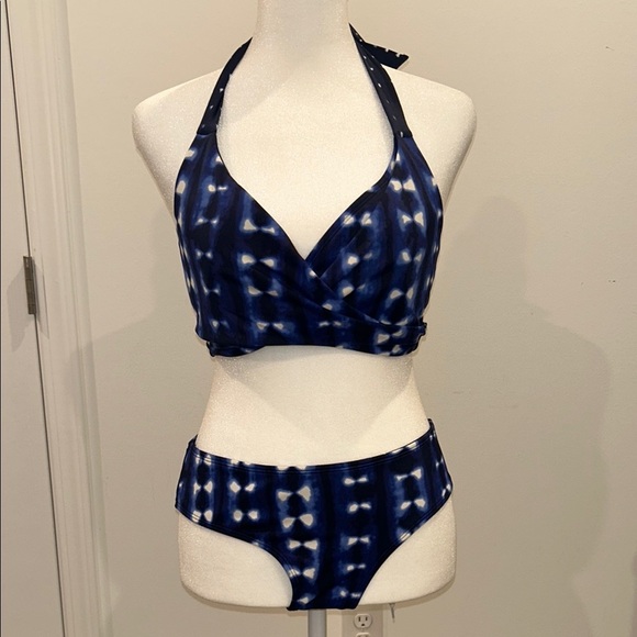 ATHLETA Mashiko Kata Wrap Cup Bikini Bra 34 B/C and bottoms - Picture 3 of 13